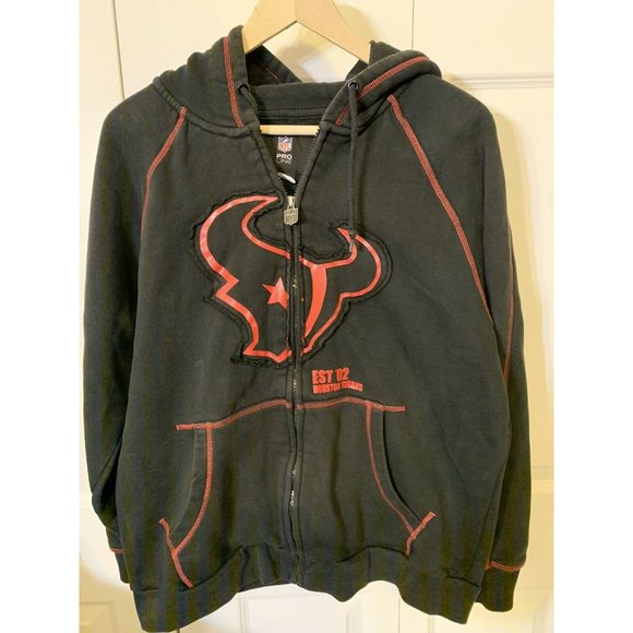 NFL Pro Line Men's Sz M Houston Texans Full‎ Zip Heavy Hoodie Football - Picture 5 of 8